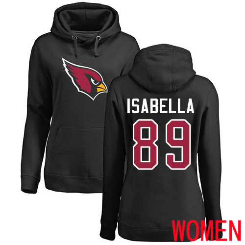 Arizona Cardinals Black Women Andy Isabella Name And Number Logo NFL Football #89 Pullover Hoodie Sweatshirts->arizona cardinals->NFL Jersey